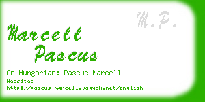 marcell pascus business card